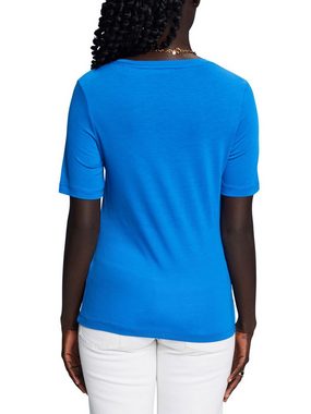 Esprit Collection T-Shirt T-Shirt mit V-Ausschnitt, TENCEL™ (1-tlg)