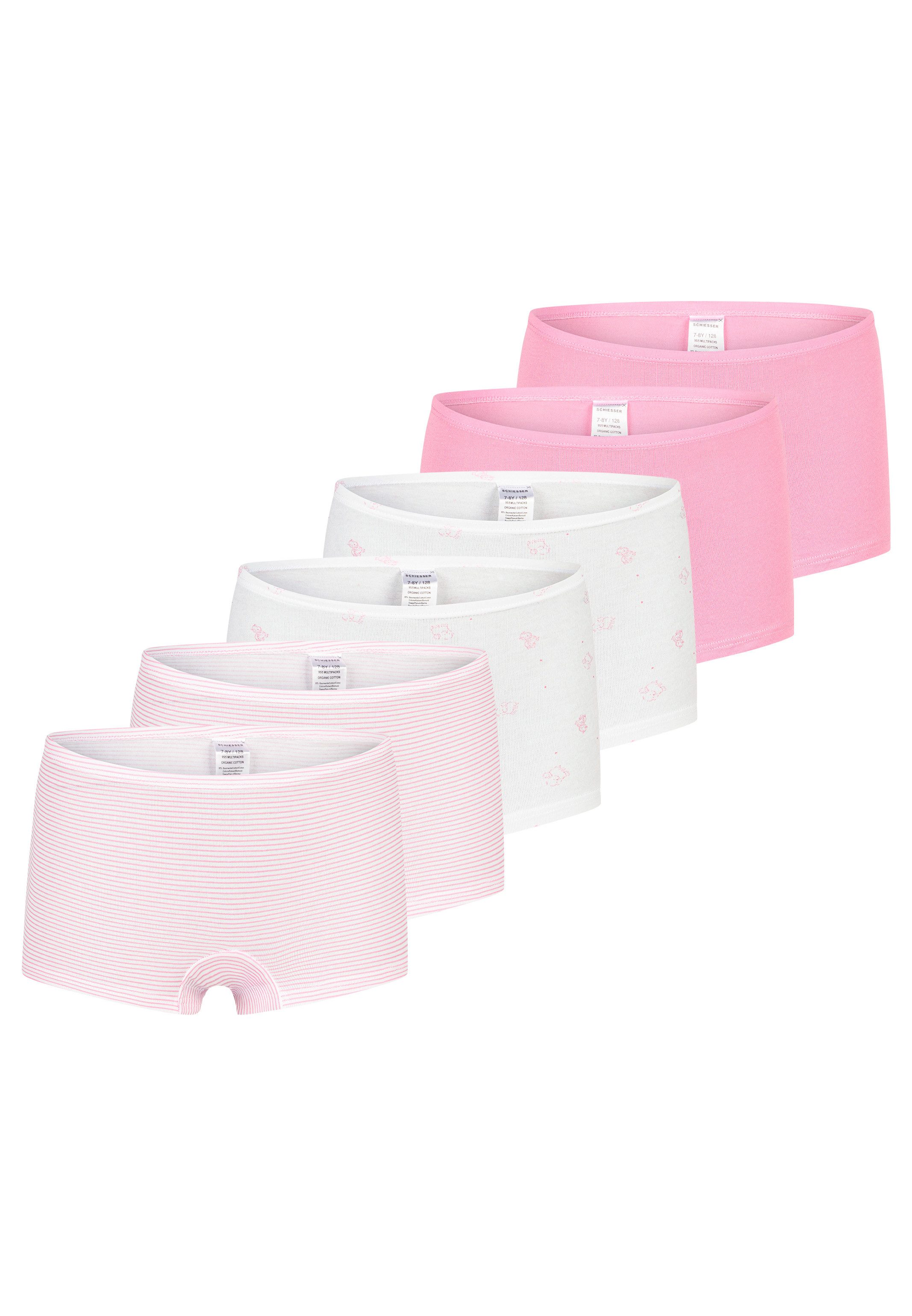 Schiesser Panty 6er Pack Kids Girls 95/5 Organic Cotton (Spar-Set, 6-St) Short Slip - Baumwolle