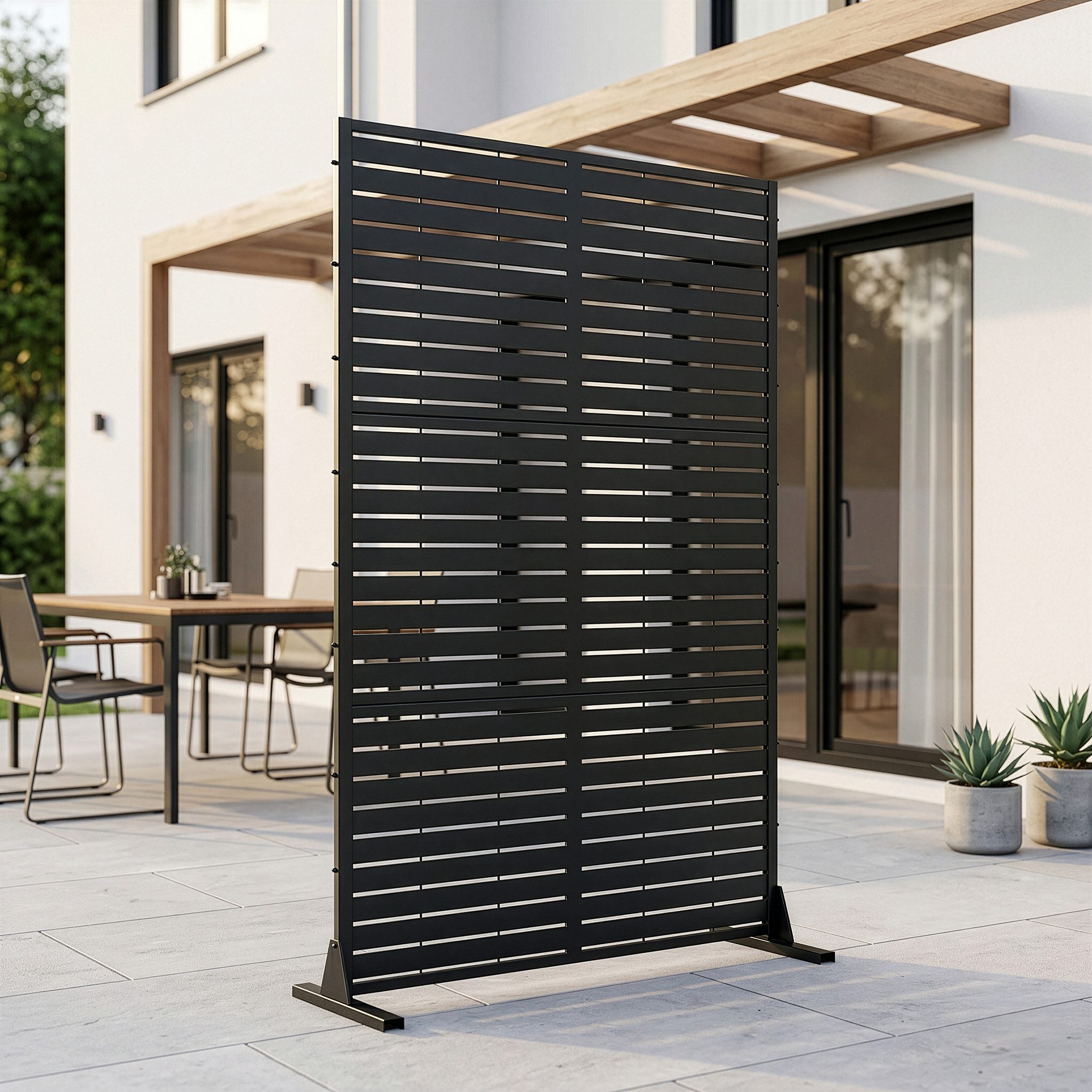 casa.pro Raumteiler, »Nodepp« Trennwand verzinkter Stahl 180 x 120 cm Anthrazitgrau