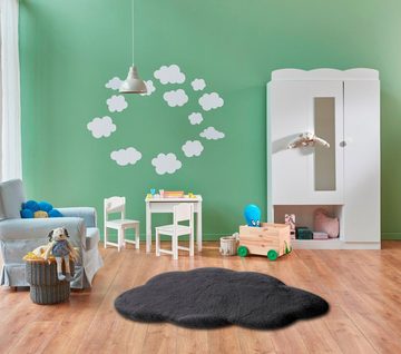 Kinderteppich Kids-1002, calo-deluxe, wolkenförmig, Höhe: 36 mm, Kunstfell, Motiv Wolke