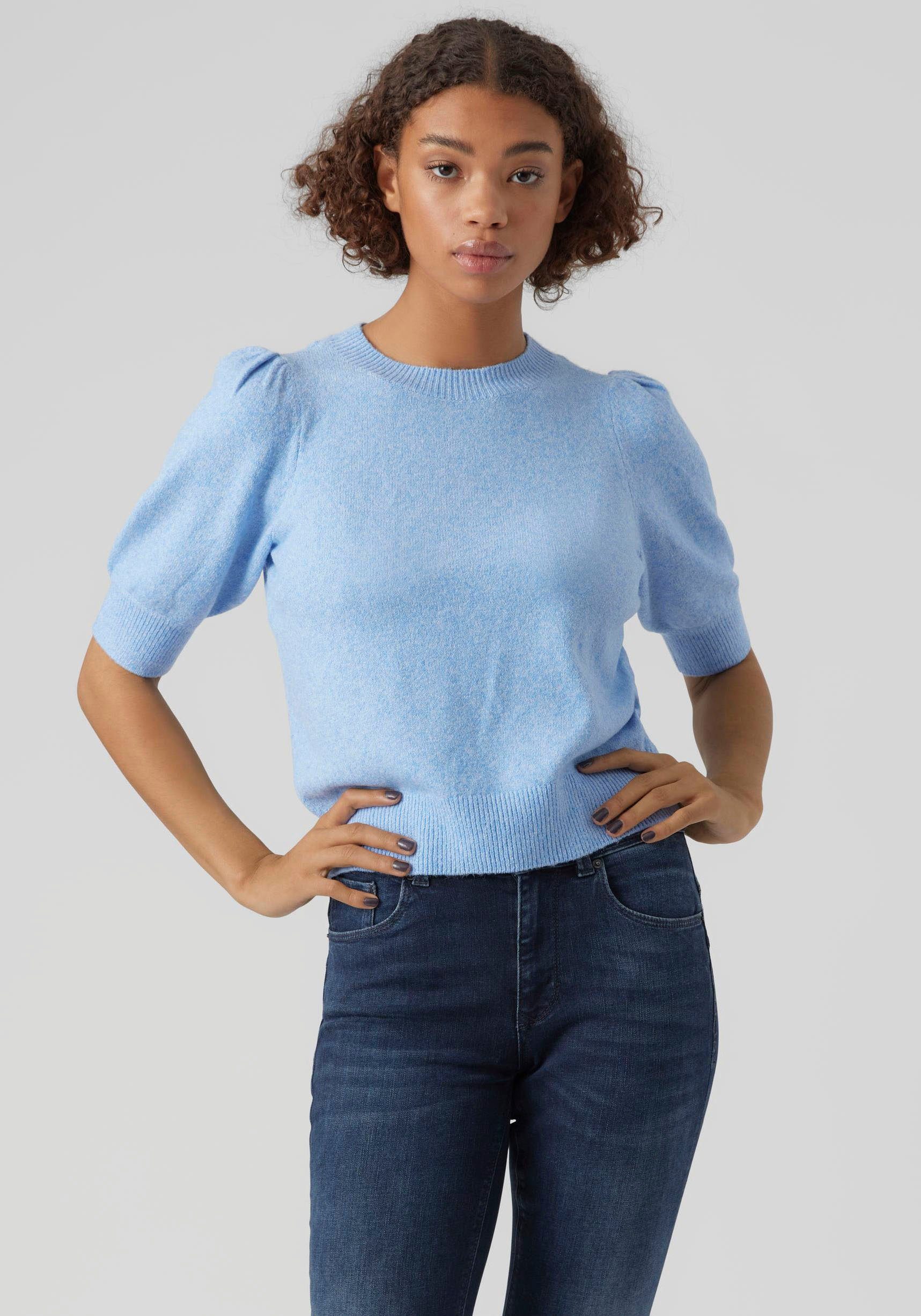 Vero Moda Rundhalspullover VMDOFFY 2/4 O-NECK PULLOVER GA NOOS mit kurzen P günstig online kaufen