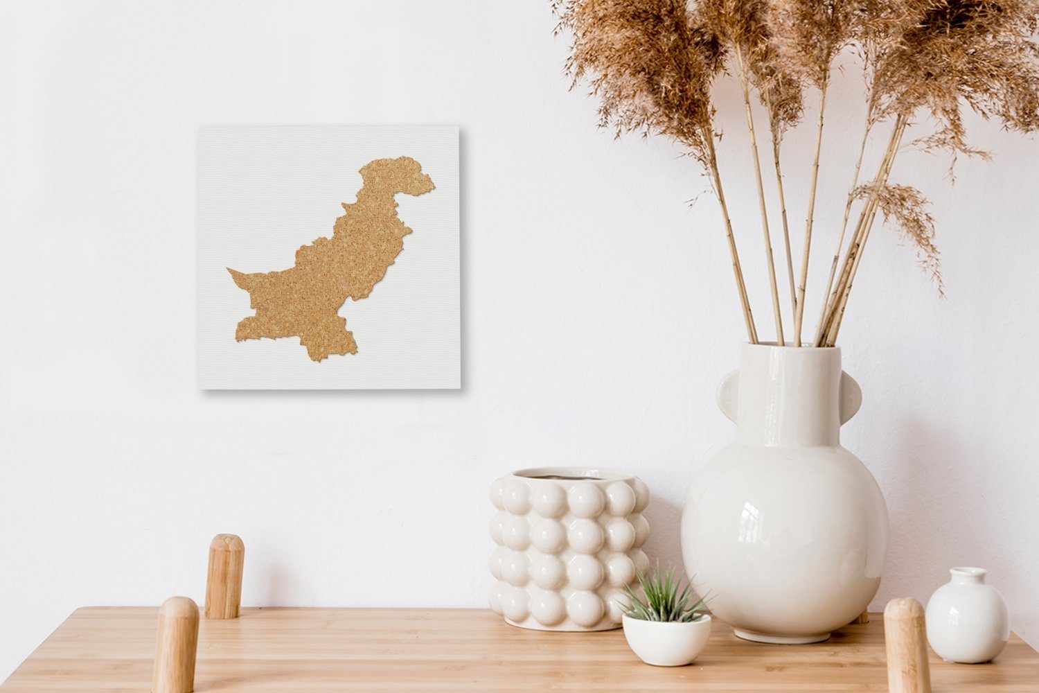 Karte Eine St), von Leinwand Illustration für Wohnzimmer Pakistan, orangefarbenen Schlafzimmer OneMillionCanvasses® (1 einer Leinwandbild Bilder