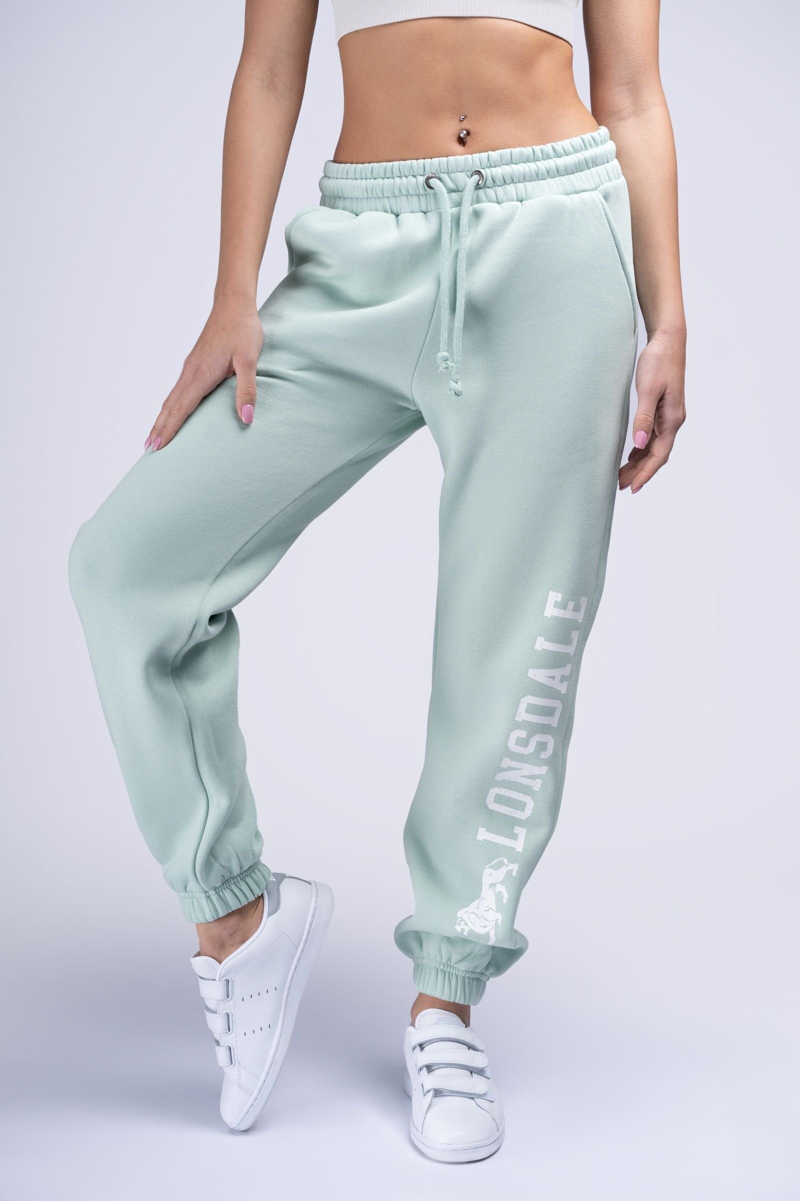 Lonsdale Jogginghose PITTENTRAIL Pastel Green/White