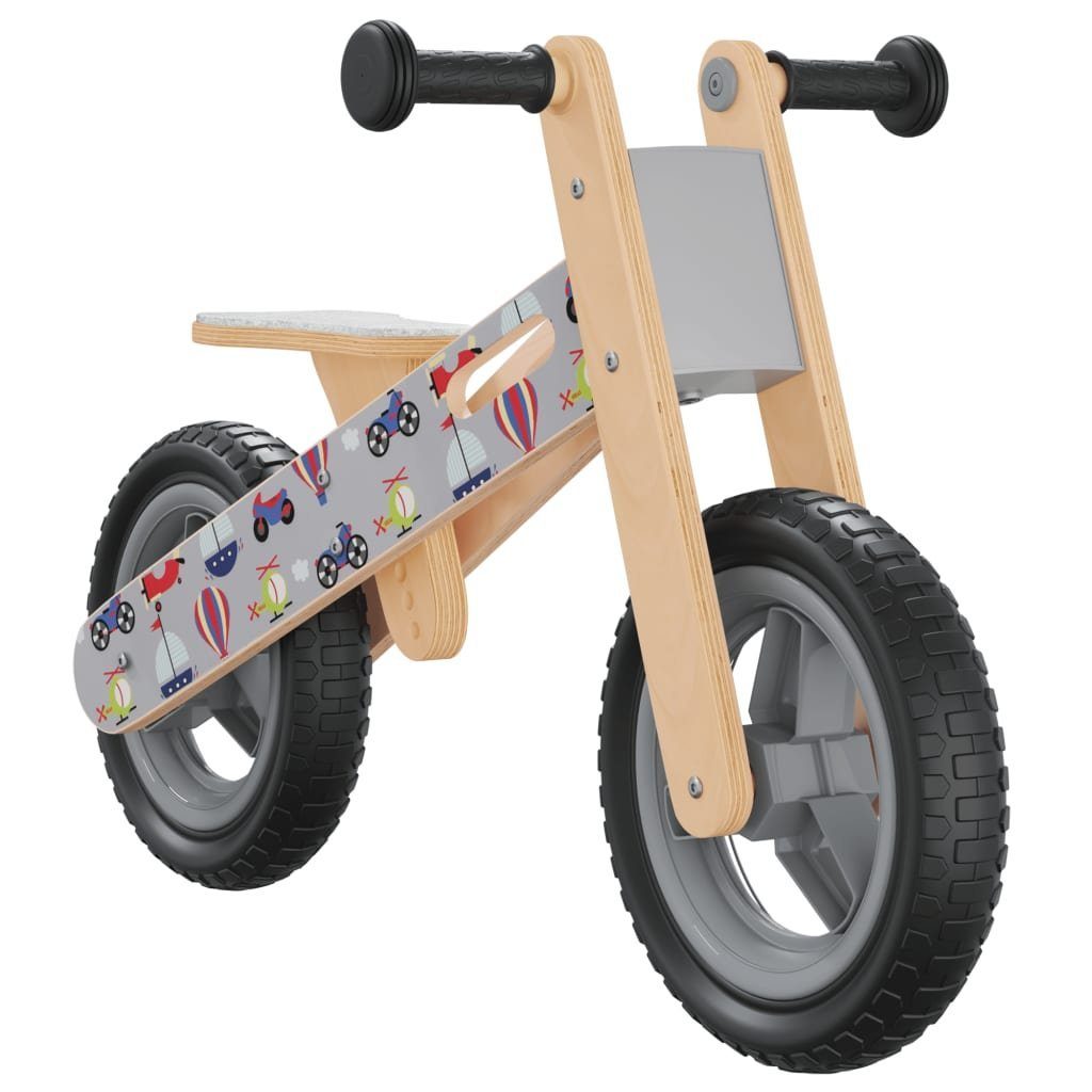 vidaXL Tretfahrzeug Laufrad für Kinder Grau Bedruckt
