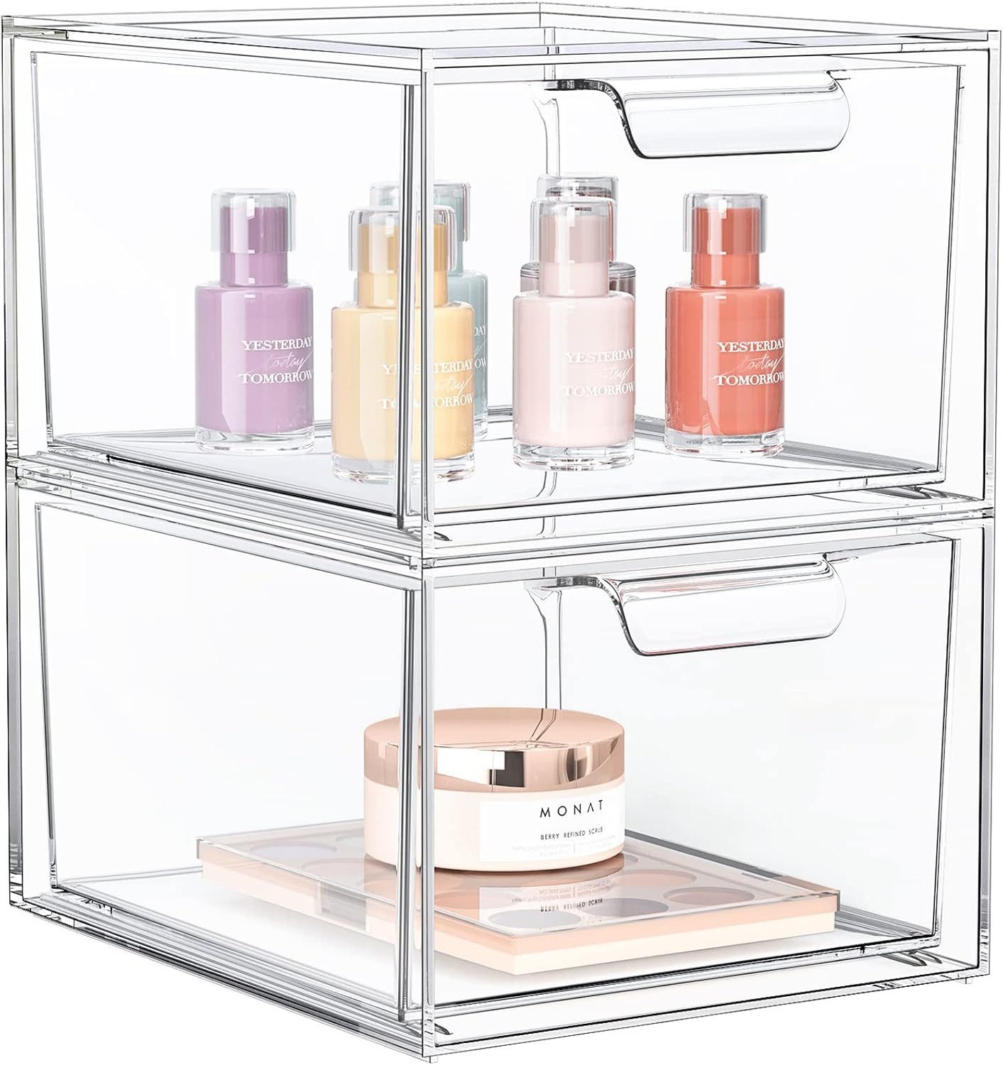 Refined Living Organizer 2er/4er/6er Set Stapelbare Acryl Make-up Organizer günstig online kaufen