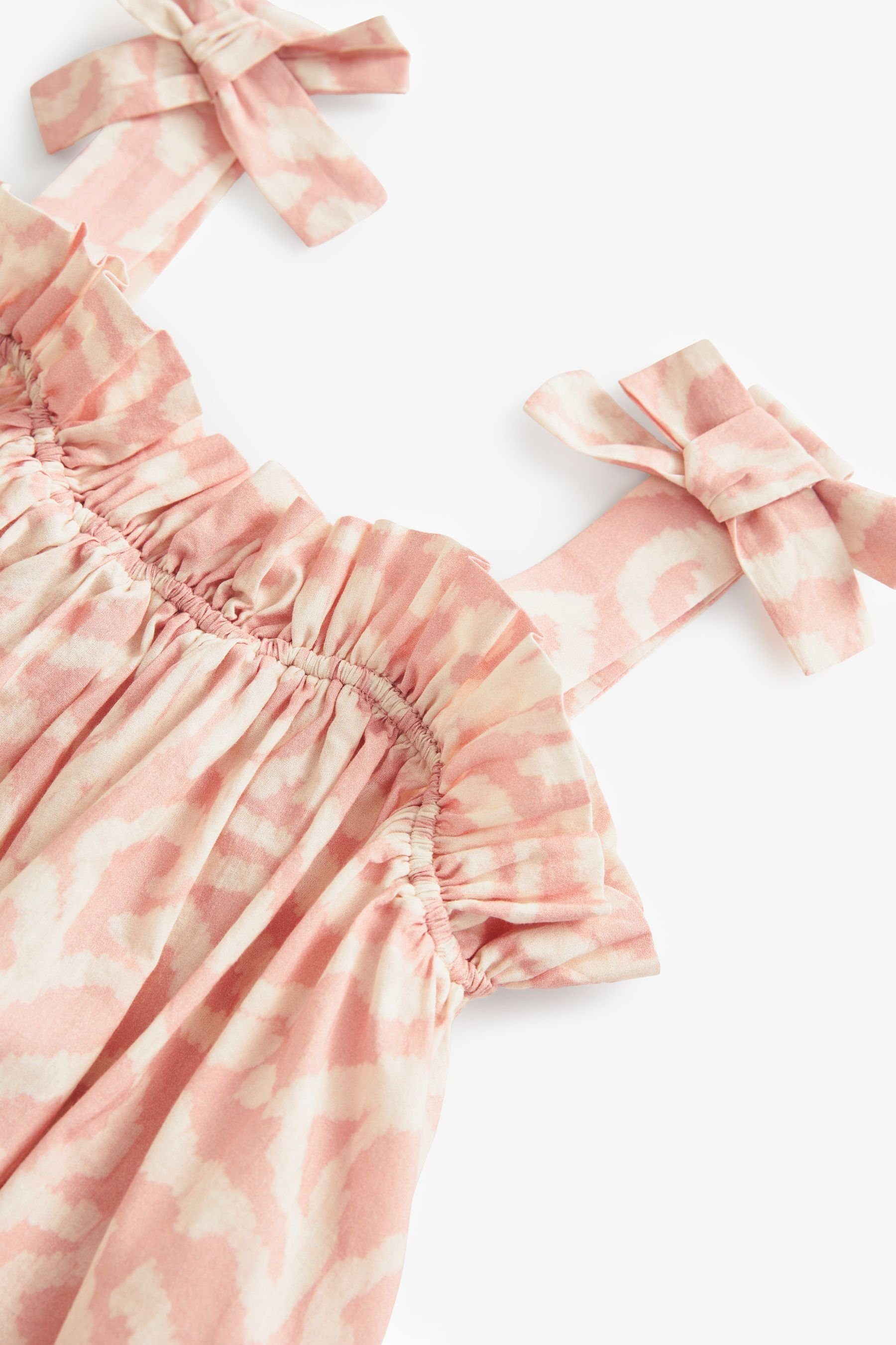 (1-tlg) Pink Swirl Next Sommerkleid gebundenen Print Kleid mit Trägern