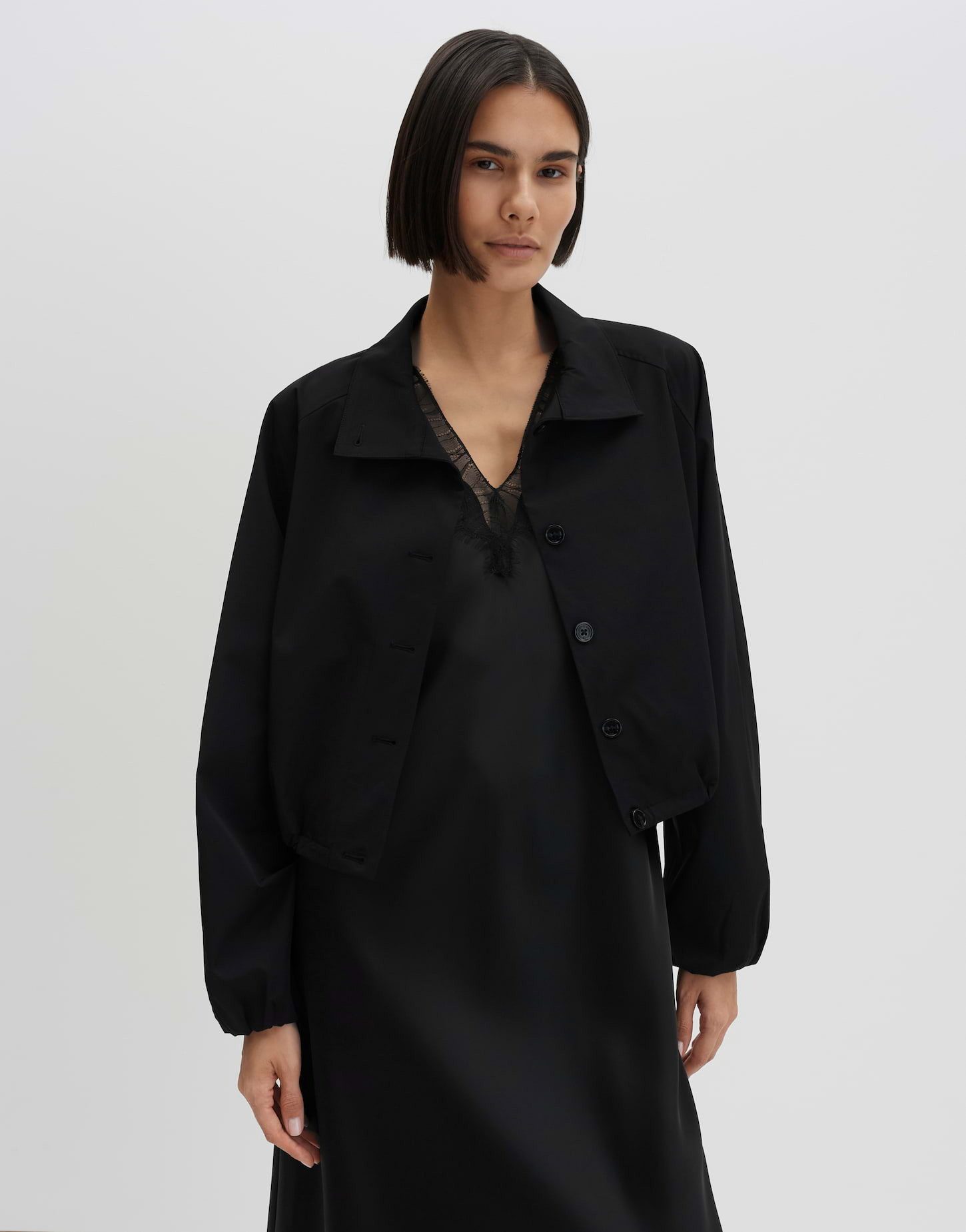 someday Jackenblazer Norli aus Webware mit Ballonsaum Wandelbarer Kragen für moderne Looks