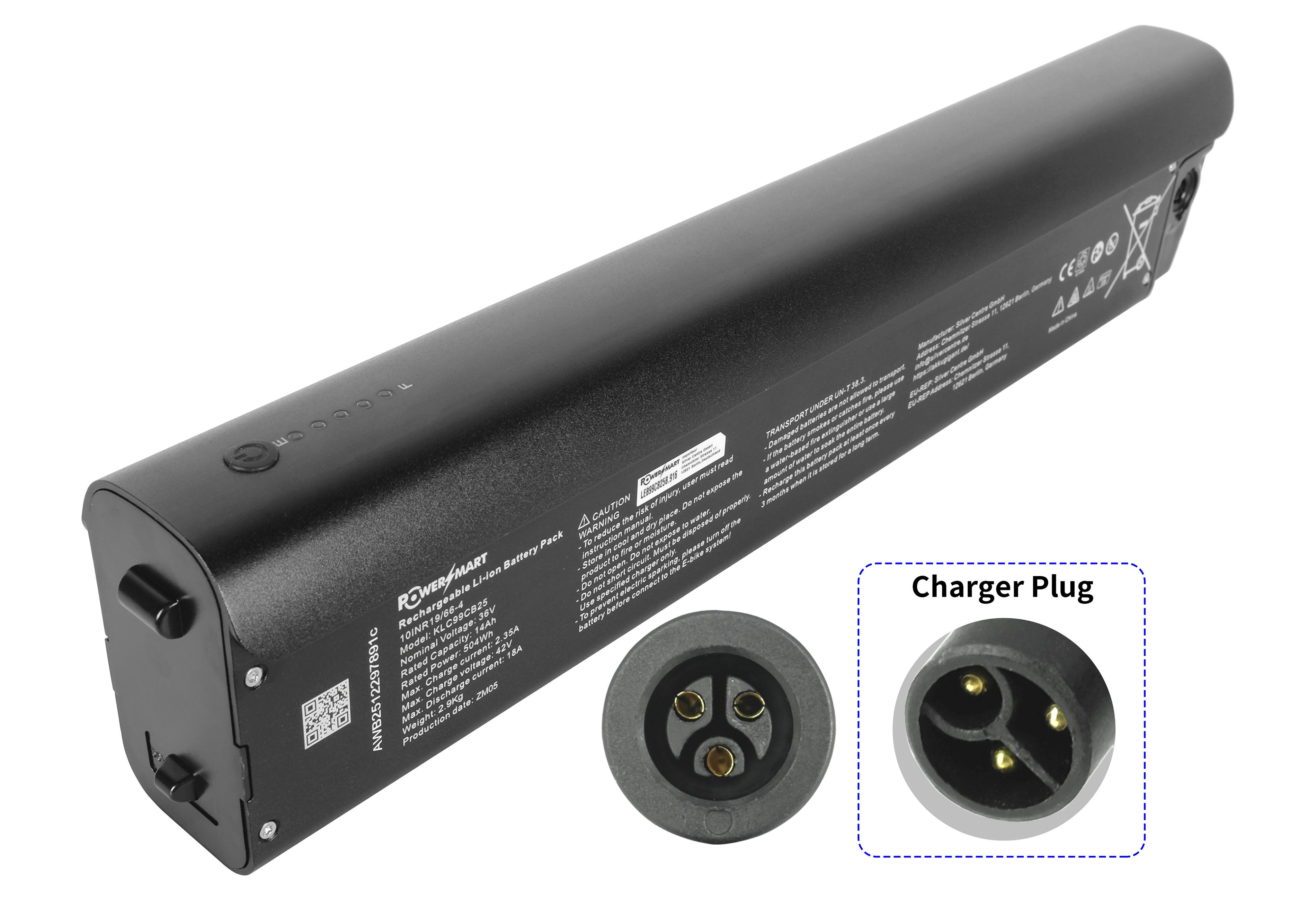 PowerSmart E-Bike Akku für Qwic Urban FN7, FN7 Lite Li-ion 14000 mAh (36 V)
