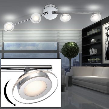 etc-shop LED Deckenleuchte, LED-Leuchtmittel fest verbaut, Warmweiß, Spotleiste Deckenleuchte Lampe Spotleuchte Deckenstrahler