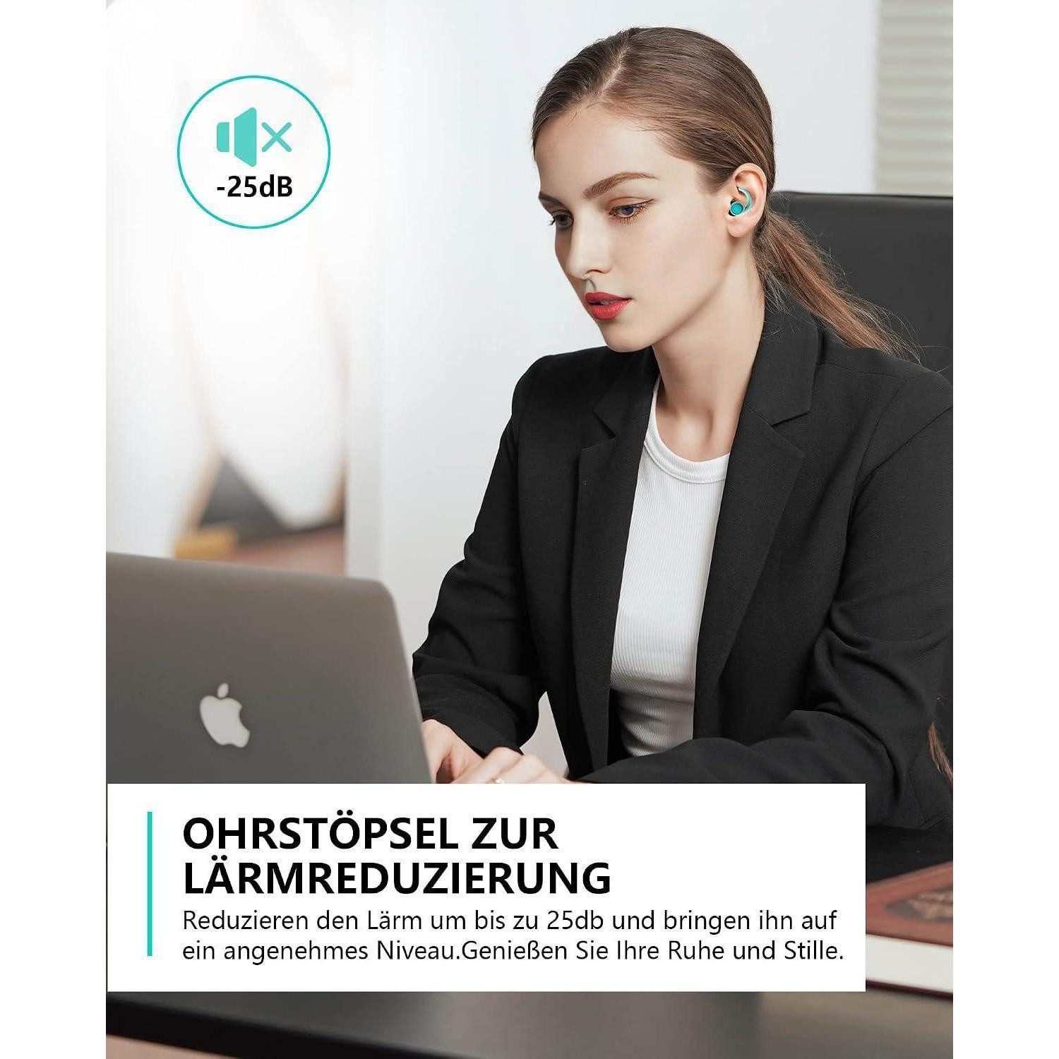 LuxusKollektion Gehörschutzstöpsel Ohrstöpsel Silikon Schlaf Lärmschutz 25dB
