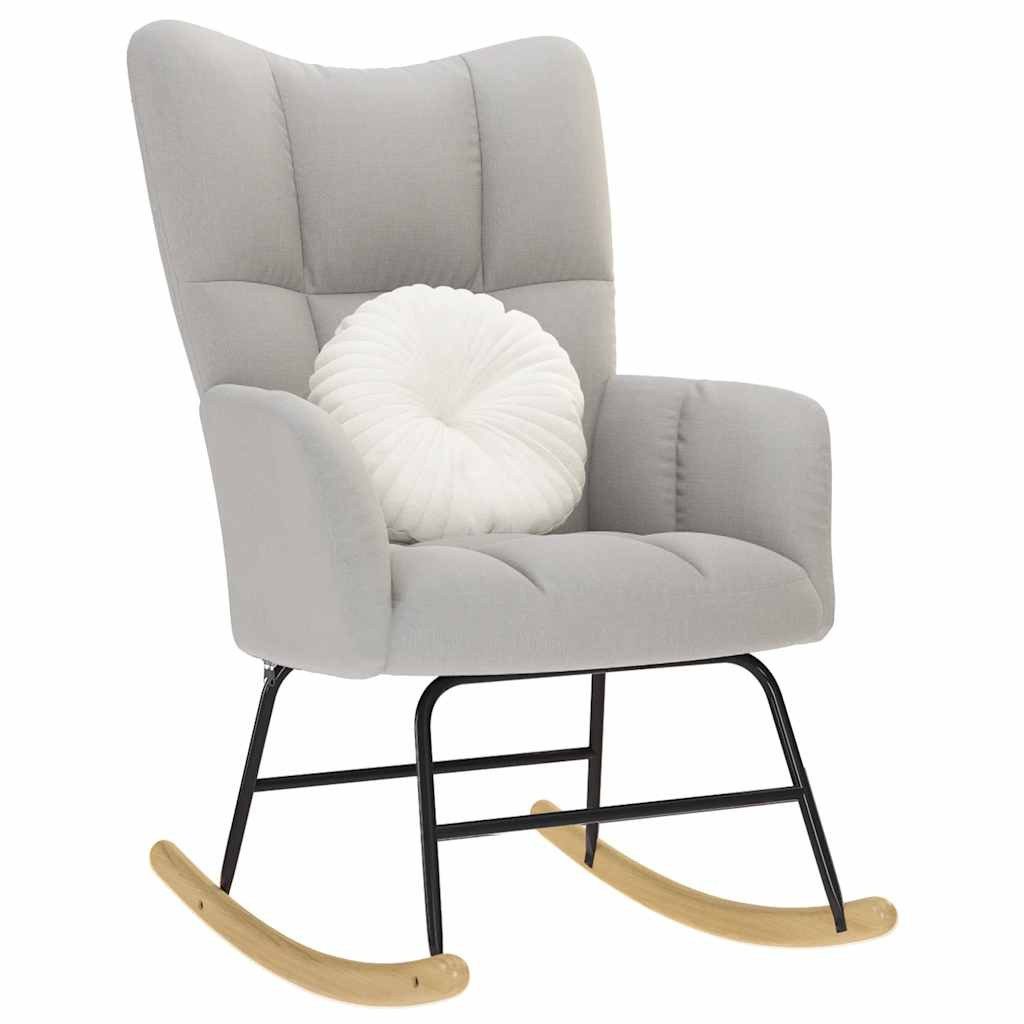 vidaXL Schaukelstuhl Grau Schaukelstuhl Schaukelsessel 61x78x95 cm Stoff