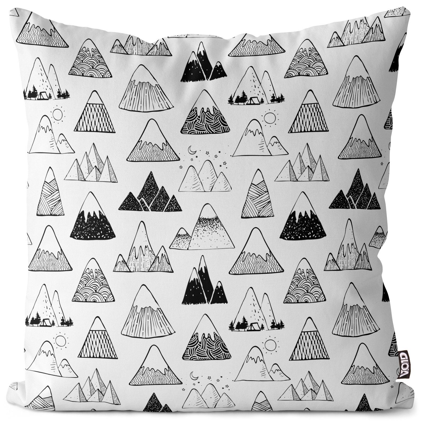 Kissenbezug, VOID (1 Stück), Sofa-Kissen Urlaub Ski Schnee Reisen Österreich Kinder Berge Skandinavische Alpen Kinderzimmer Design Ferien Dänemark Dekoration Winter Deko