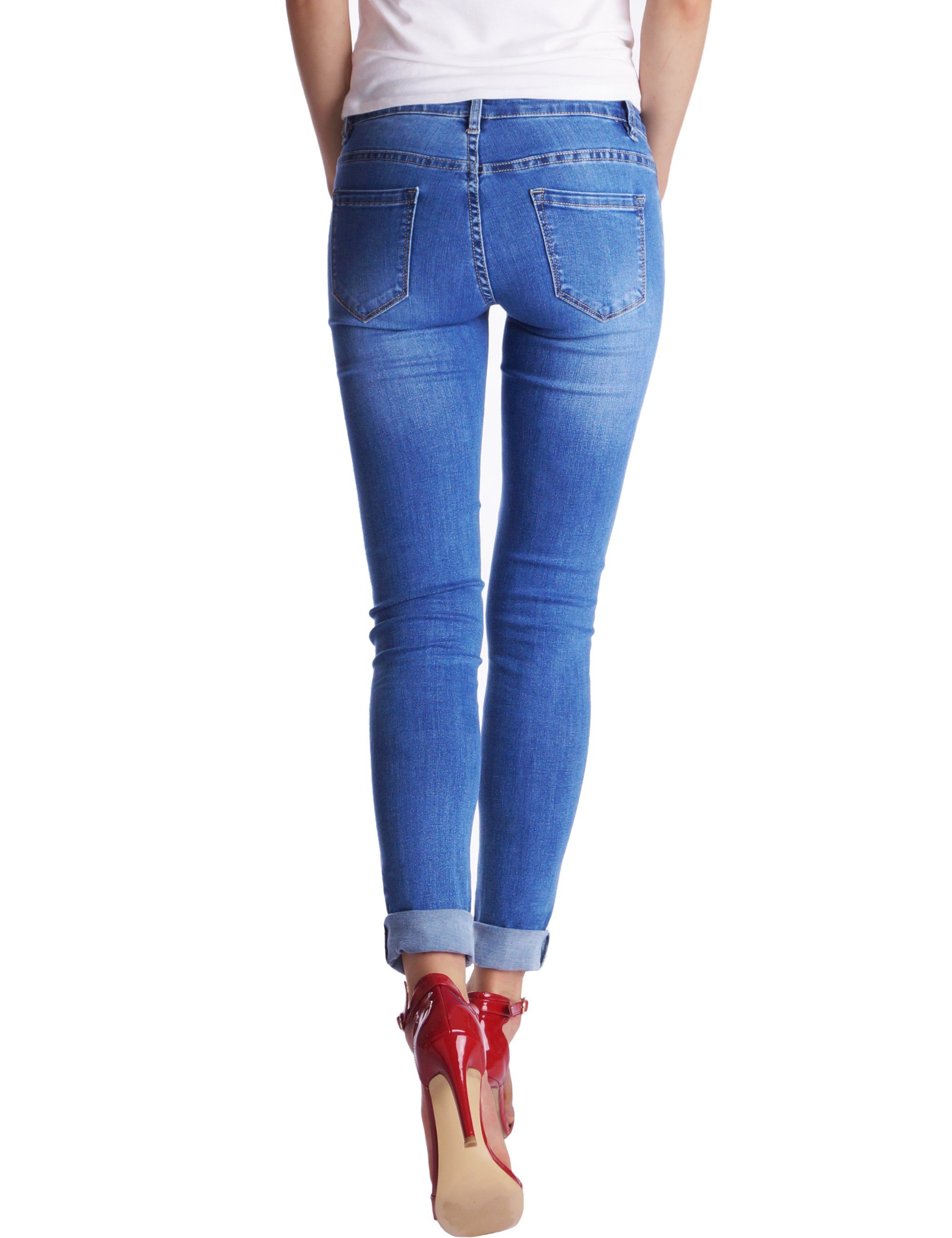 Blau Stretch, 5-Pocket-Style Skinny-fit-Jeans Fraternel