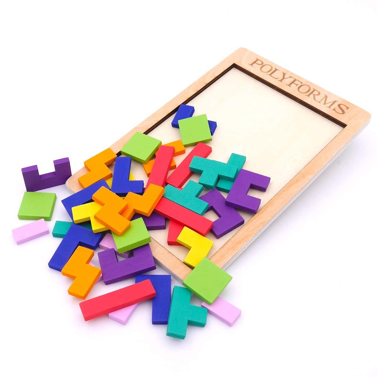 Bartl Spiel POLYFORMS - vielseitiges Legepuzzle, Knobelspiel, Holzspiel