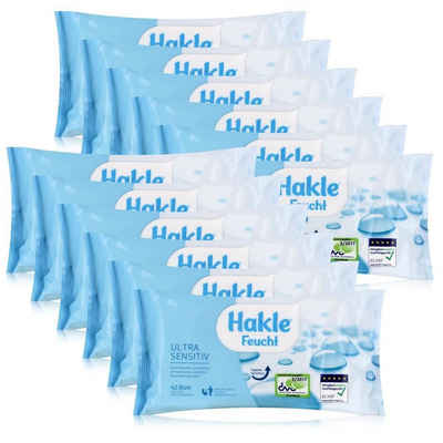 HAKLE feuchtes Toilettenpapier Hakle Feucht Ultra Sensitiv 42 Blatt Feuchtes Toilettenpapier (12er Pa