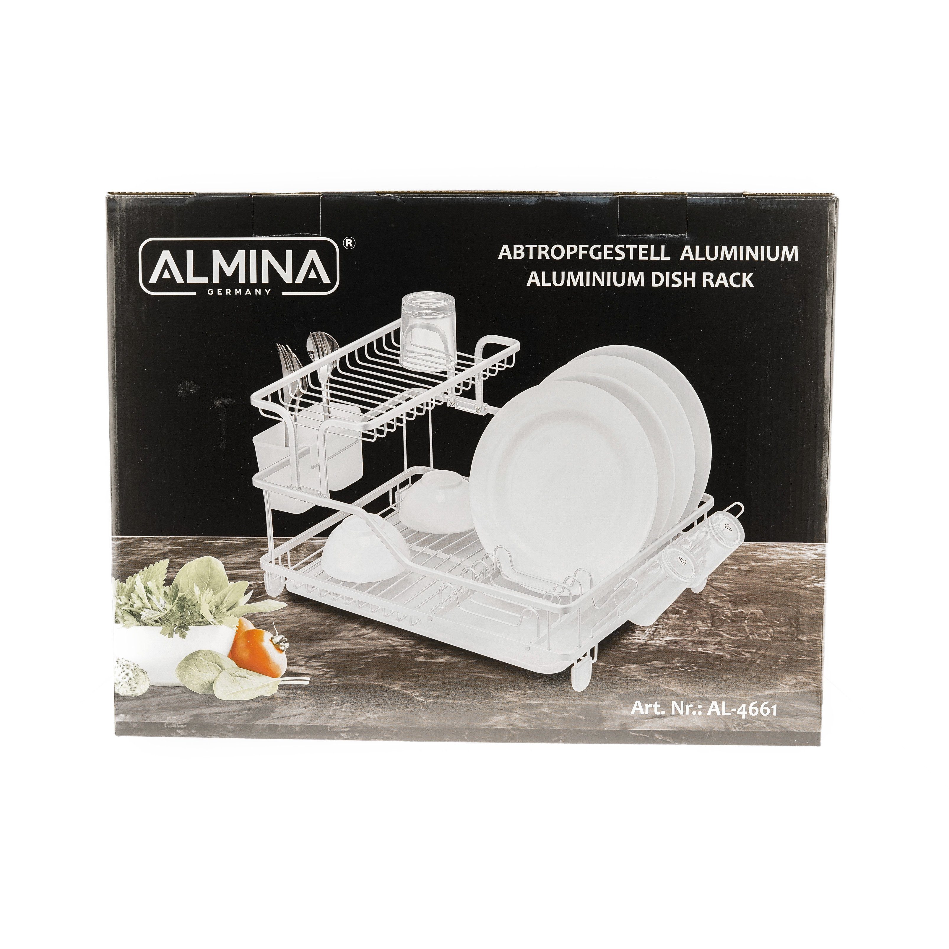 Almina Geschirrständer Geschirrständer und für platzsparend Ihr Geschirr Silber praktisch