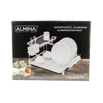 Almina Geschirrständer Geschirrständer praktisch und platzsparend für Ihr Geschirr Silber