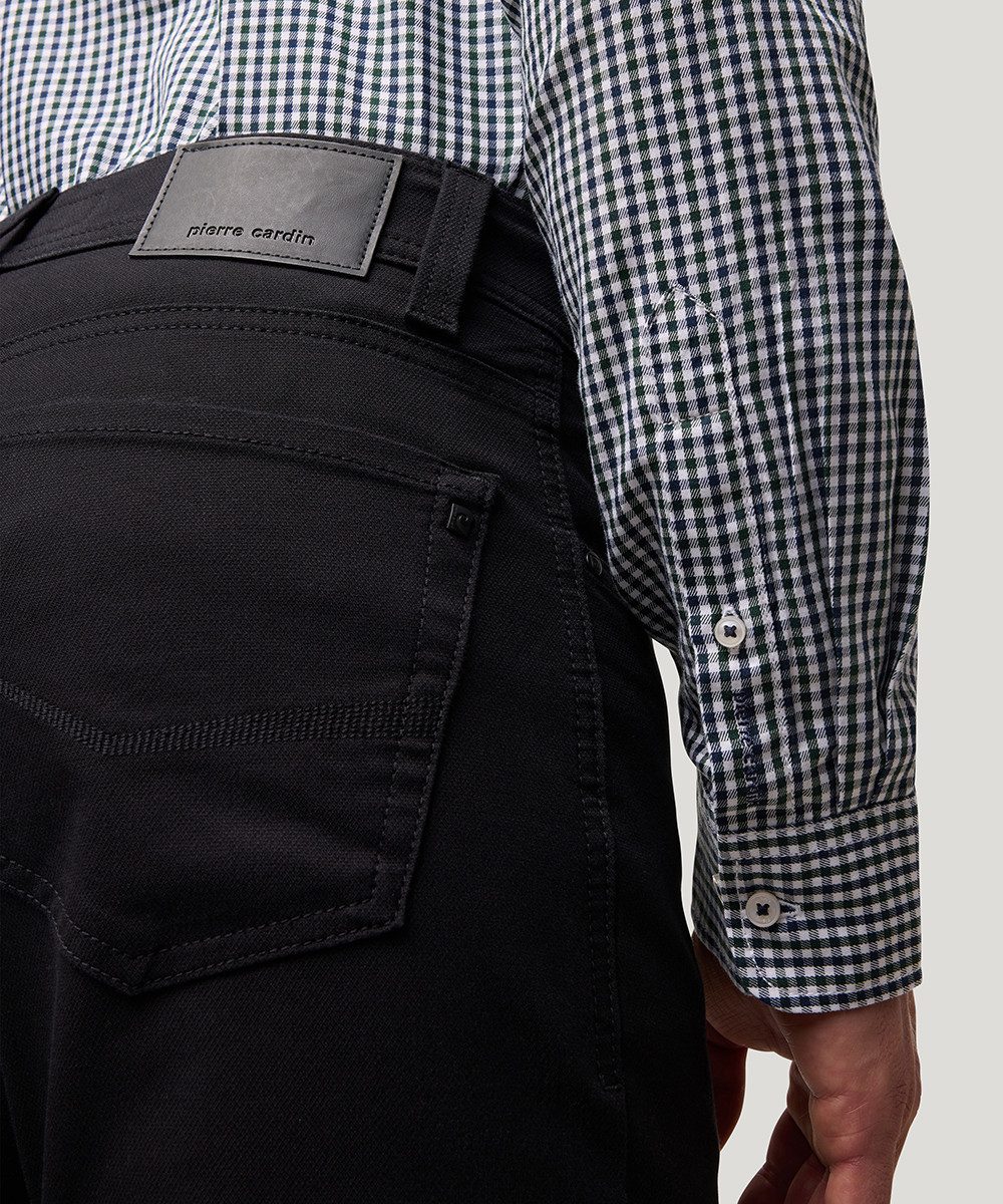 Pierre Cardin 5-Pocket-Jeans Lyon Tapered Baumwoll-Flachgewebe mit feiner Struktur – Bild 4 von 5