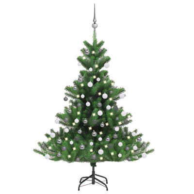 vidaXL Künstlicher Weihnachtsbaum »Künstlicher Weihnachtsbaum Nordmann LED & Kugeln Grün 120 cm«