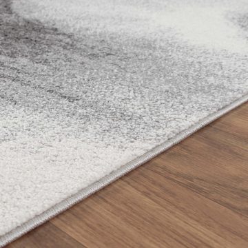 Teppich Moderner Designerteppich TC-Fashion 6116 Circle in grau, blau, beige, TaraCarpet, rechteckig, Höhe: 12 mm, Kurzflor Kreise blau Wohnzimmer Schlafzimmer Kinderzimmer 080x140 cm