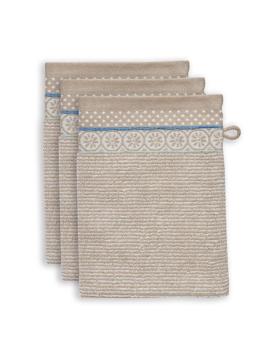 PiP Studio Handtuch Soft Zellige Khaki 16X22 Set A 3 Khaki 100% Cotton, terry, 500 GS, Baumwolle (1-St)