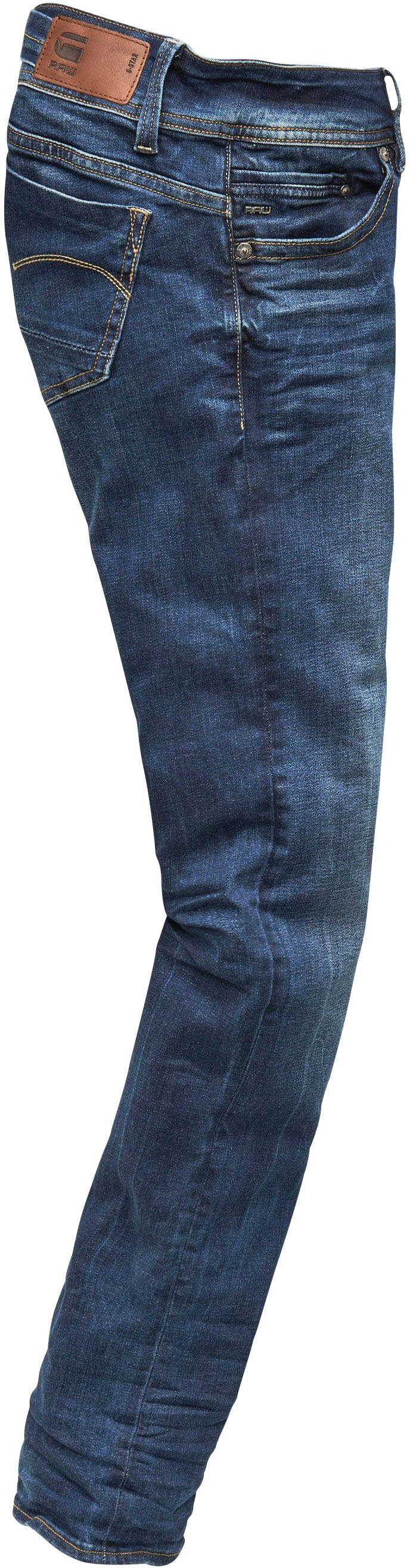 mit Straight markanten Midge Straight-Jeans Saddle RAW 5-Pocket-Design Steppnähten G-Star