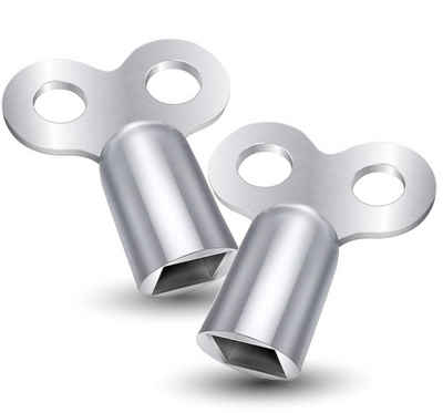 toolmate® Steckschlüssel 6x Heizkörper Entlüftungsschlüssel für Heizungen Heizkosten sparen (6 St)