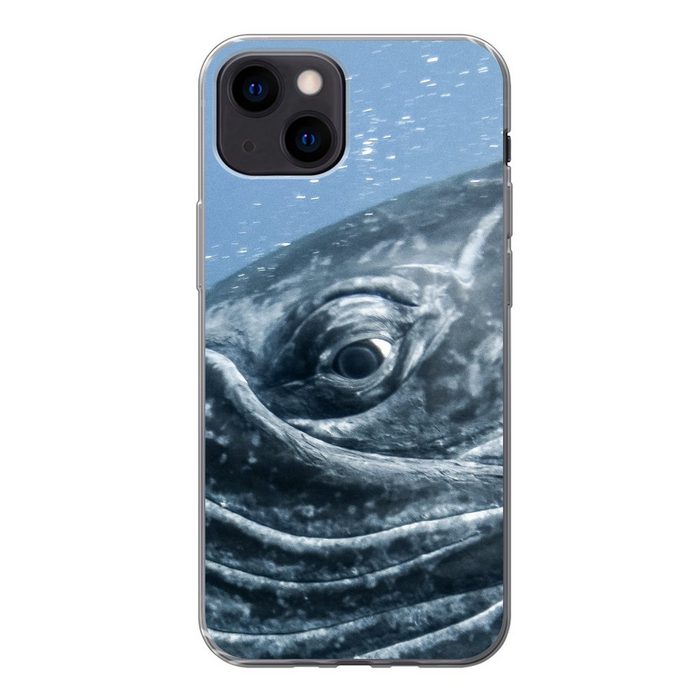 MuchoWow Handyhülle Augen - Walfisch - Grau Handyhülle Apple iPhone 13 Mini Smartphone-Bumper Print Handy