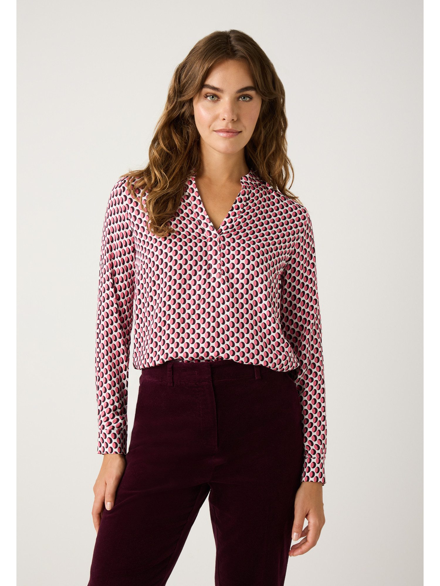 MORE&MORE Langarmbluse Schlupfbluse lockere Form, langarm günstig online kaufen