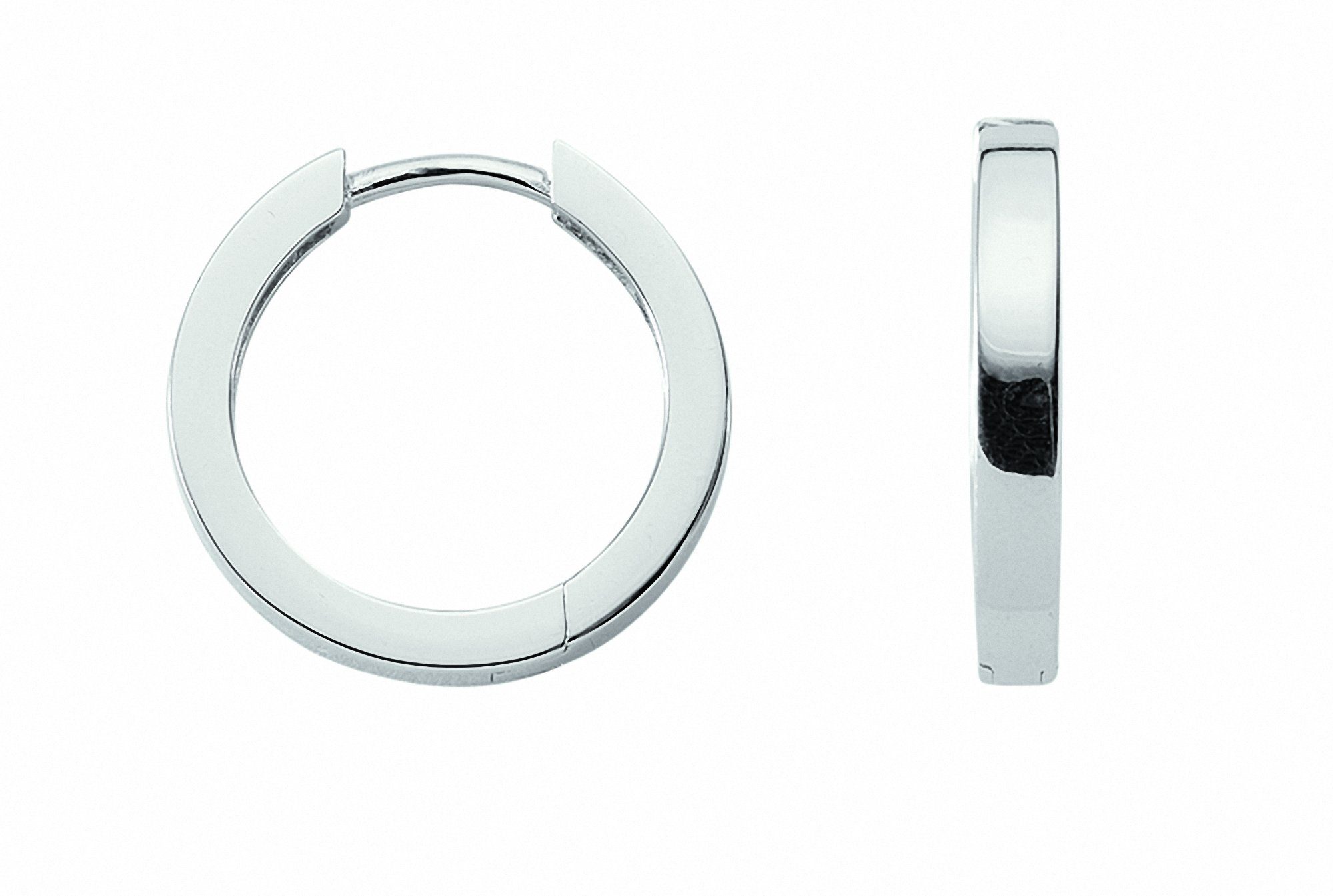 Adelia´s Paar Creolen Damen 925 Silber Ohrringe Creolen Ø 11,4 mm, Silberschmuck für Damen