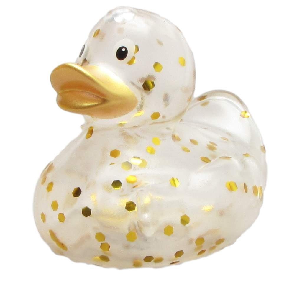 Duckshop Badespielzeug Quietscheente Glitzer gold - Badeente