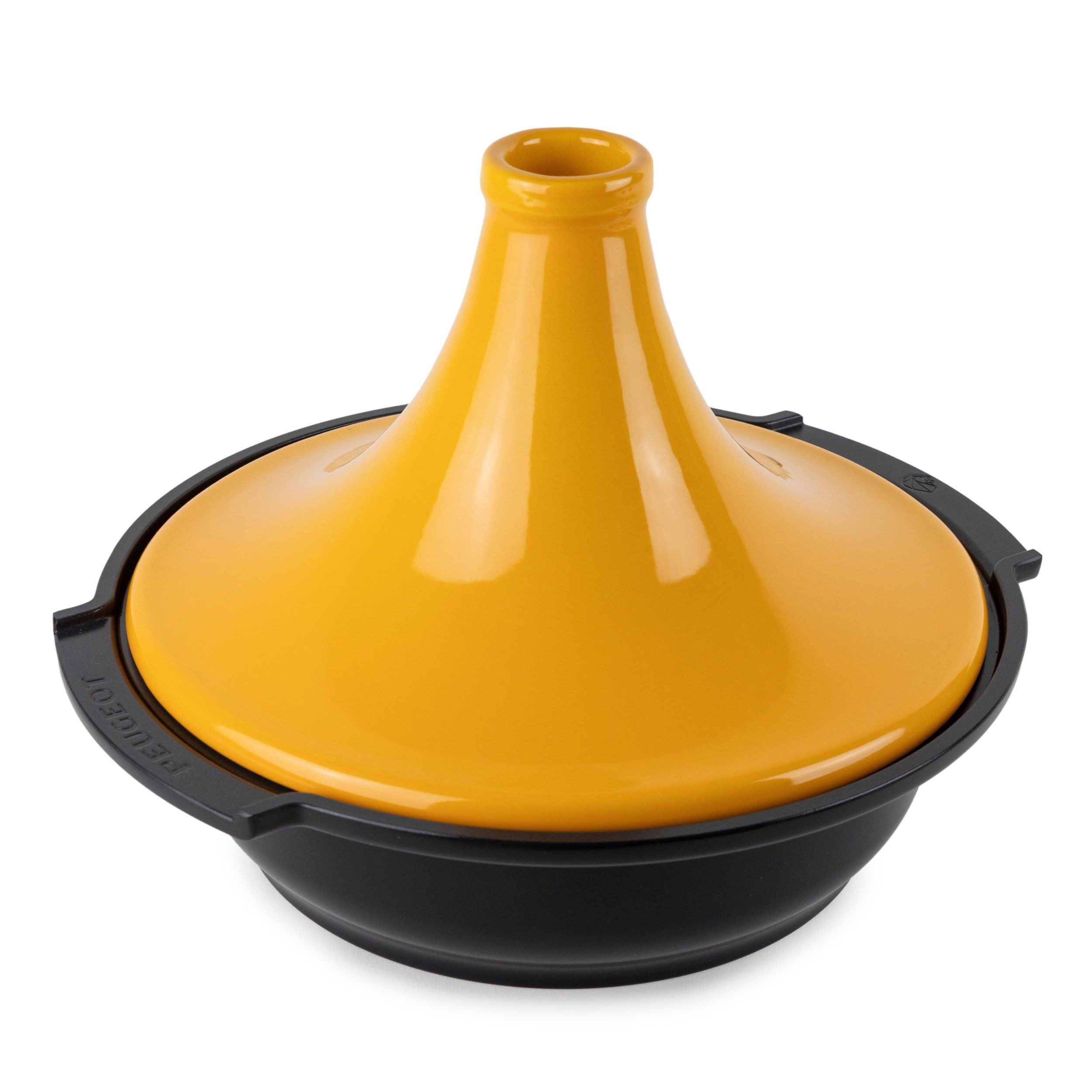 PEUGEOT Auflaufform Tagine ATLAS 30cm Safrangelb Dampfgarer Aluminium Keramik Induktion
