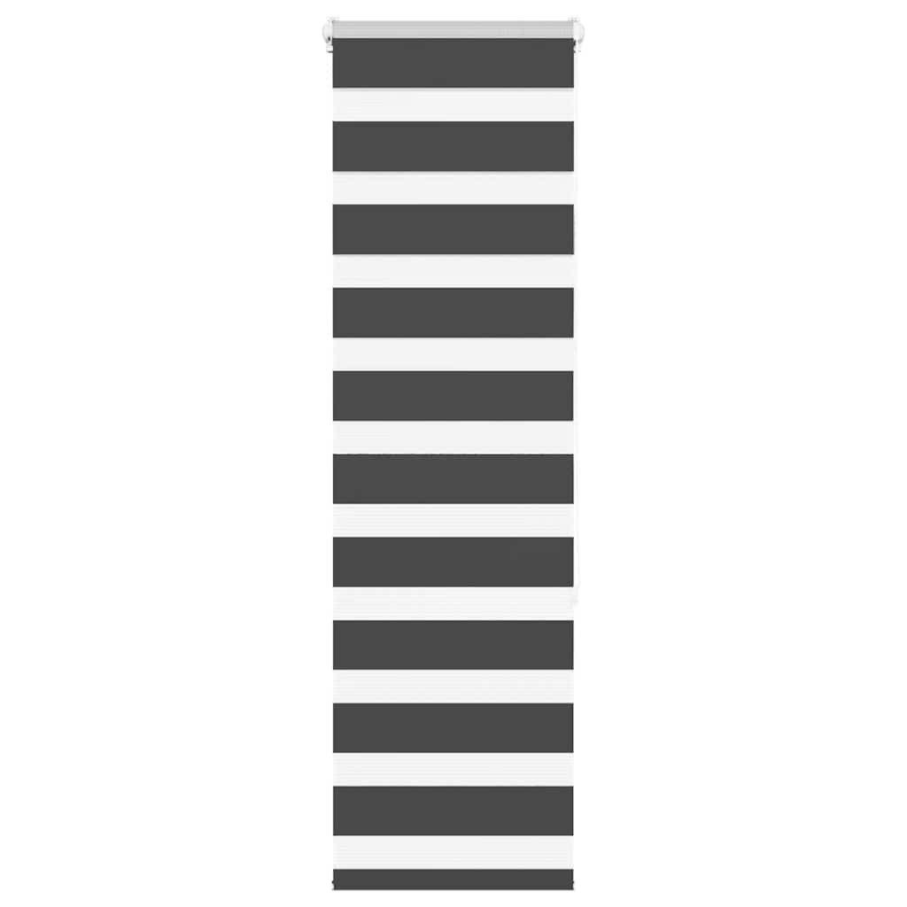 Verdunklungsrollo, vidaXL, Zebrarollo Schwarz 50x150 cm Stoffbreite 45,9 cm Polyester