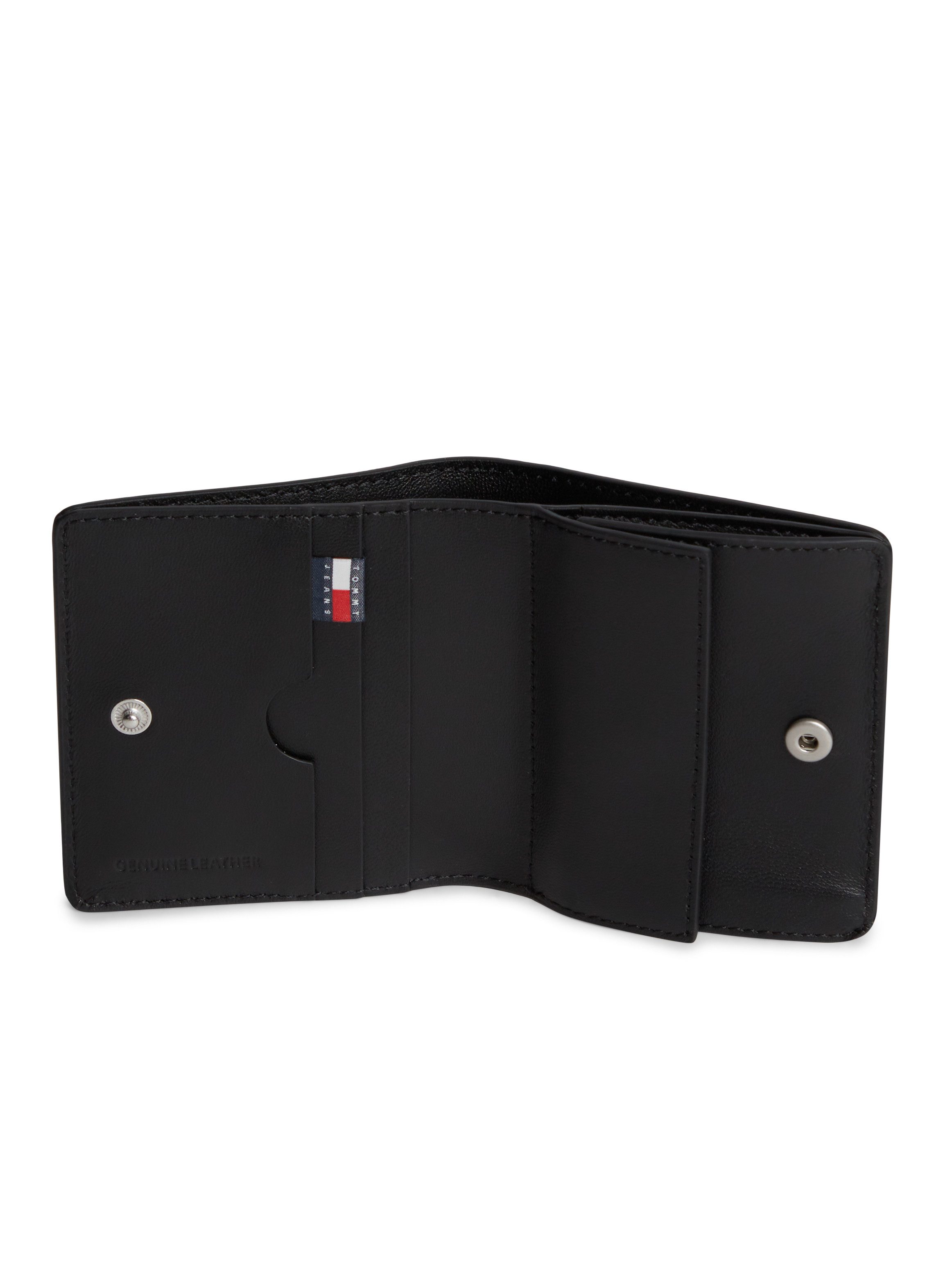 Tommy Jeans Geldbörse TJM HERITAGE LEATHER CC & COIN, Herren Geldbeutel, Portemonnaie mit Druckknopf – Bild 4 von 4