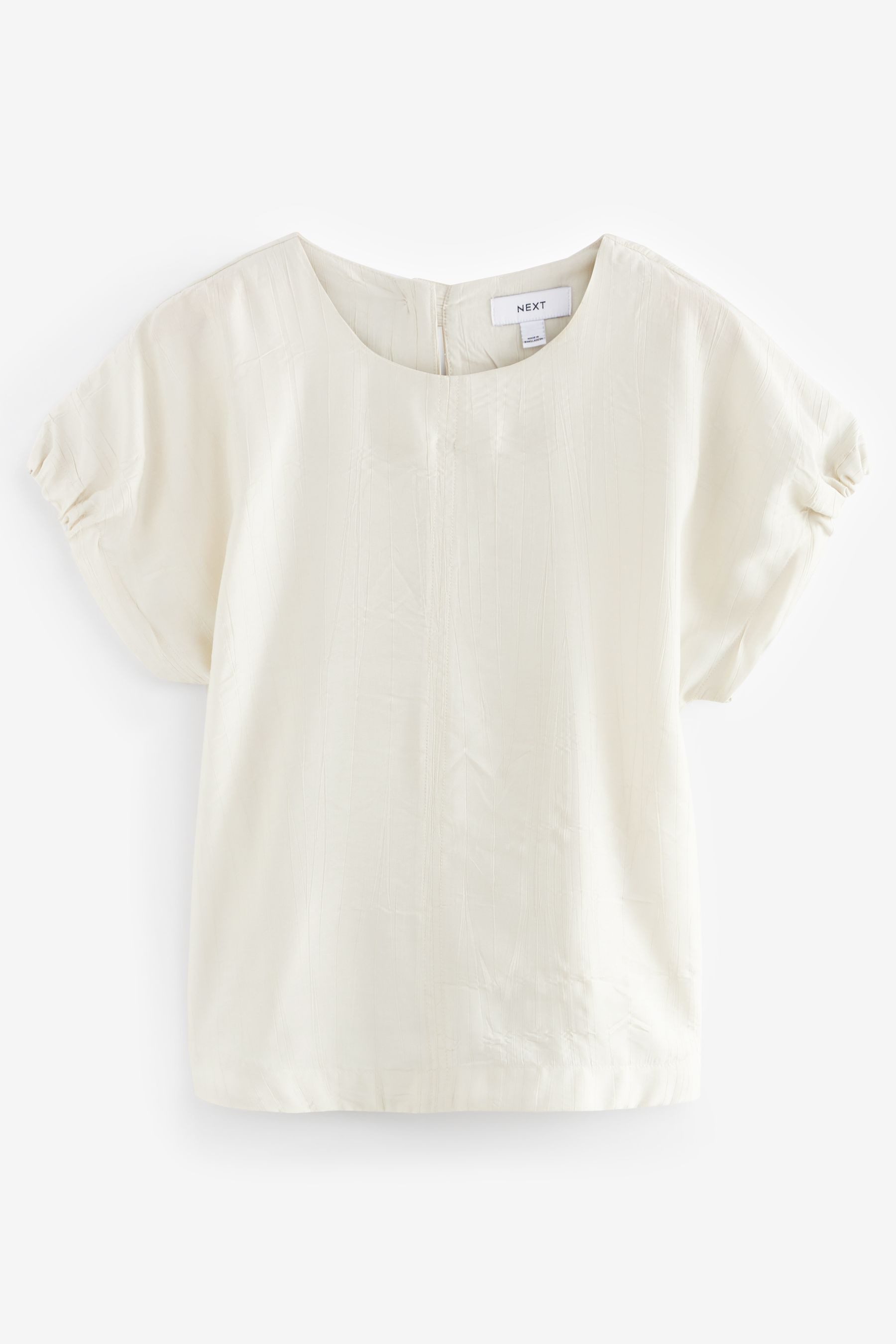 Next Blusenshirt Gerafftes, kastiges T-Shirt (1-tlg) günstig online kaufen