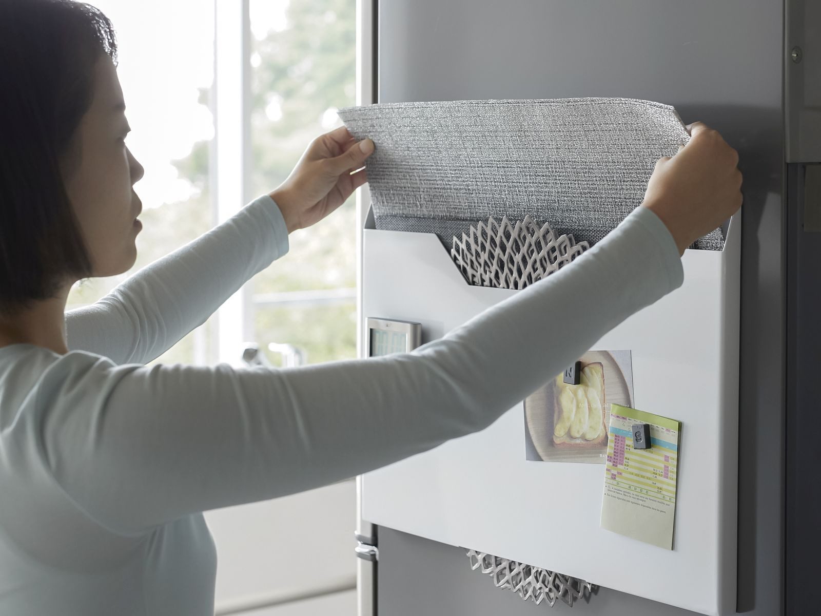 Yamazaki Platzset "Tower" Tischsetaufbewahrung 50x36cm, Tischset-Aufbewahrung, magnetisch, für Sets und Platzdecken bis 50cm