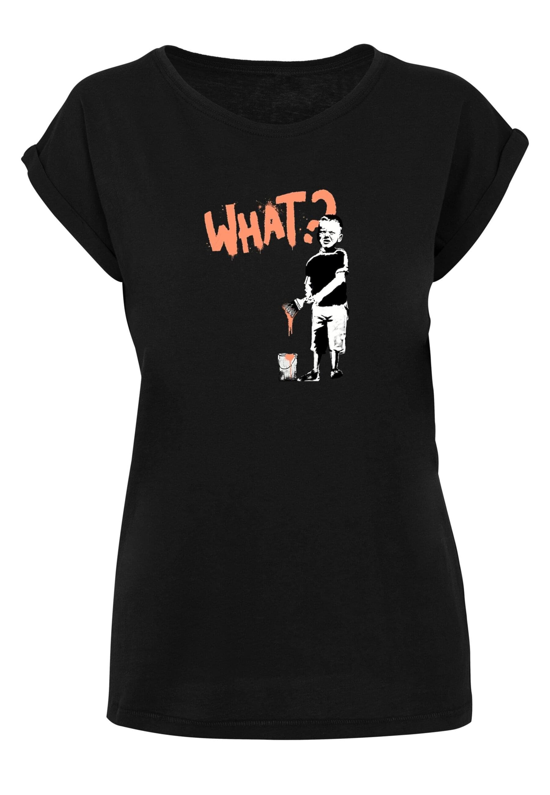 black Damen (1-tlg) T-Shirt T-Shirt What Merchcode Ladies