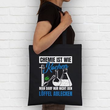 Shirtracer Umhängetasche Chemie ist wie Kochen man darf nur nicht den Löffel ablecken, Sprüche Statement mit Spruch