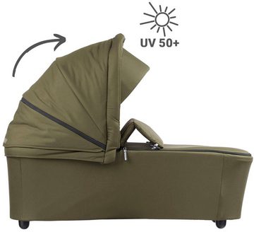 Gesslein Kombi-Kinderwagen FX4 Soft+ mit Aufsatz Style, moos/tabak, mit Babywanne C3 und Babyschalenadapter