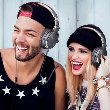 Gontence Over Ear Kopfhörer mit Kabel Geschlossene Studiokopfhörer Faltbar Over-Ear-Kopfhörer
