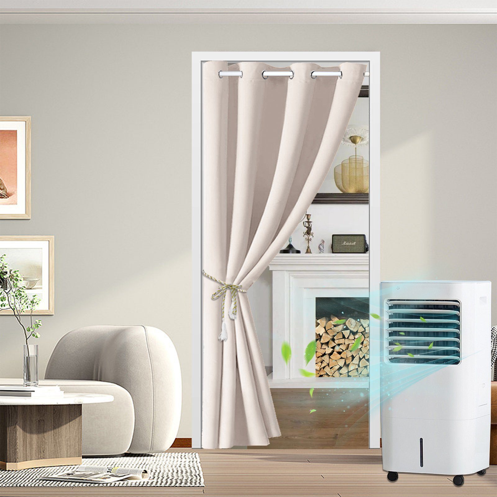 Sunicol Türvorhang Blickdicht Vorhang, thermisch isoliert Türvorhang (1 St) günstig online kaufen