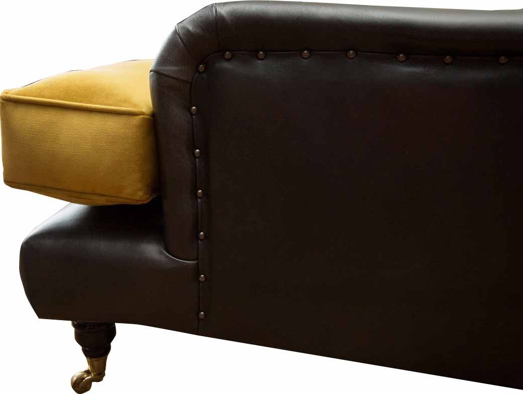 Club Lounge Sessel Sitzer Design Luxus Leder Polster JVmoebel Couch Sofa Braun Sessel,