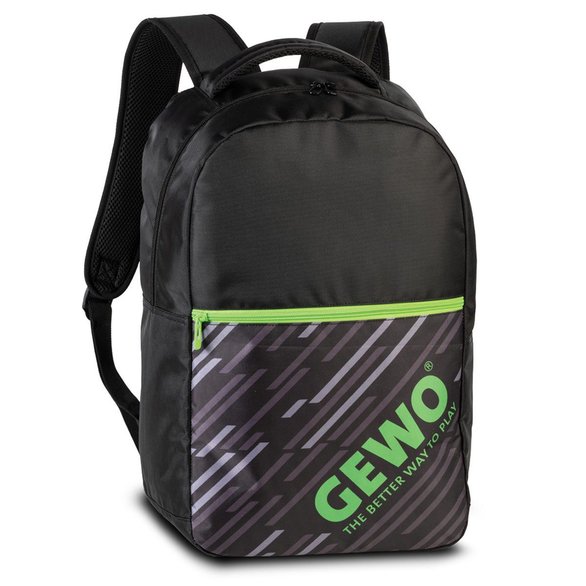 Gewo Sporttasche GEWO Rucksack Stripes schwarz/lime