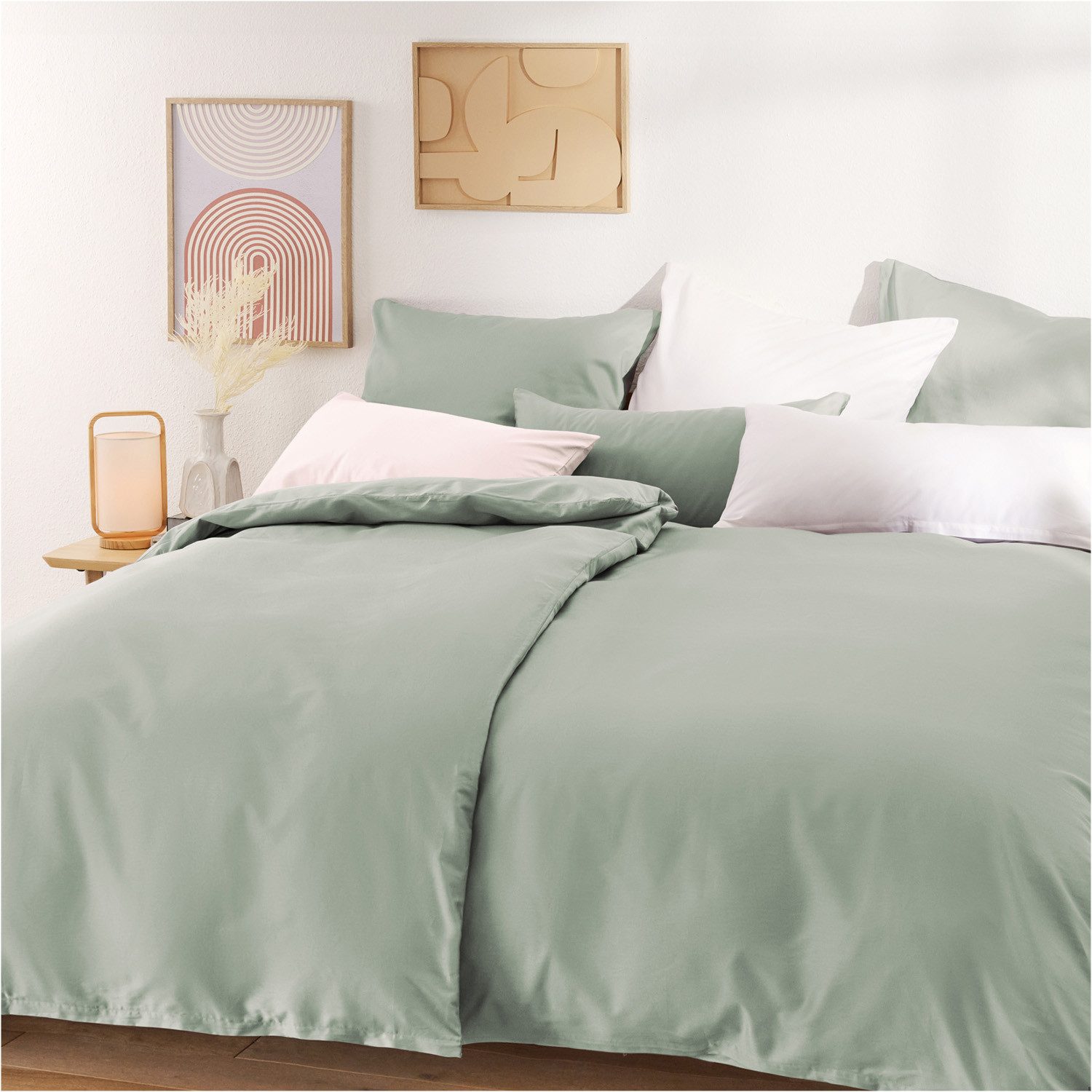 Blumtal Bettwäsche Oeko Tex Zertifizierte Mako Satin Bettwäsche 100% Baumwolle, Bettdeckenbezug mit frei wählbaren Kissenbezug