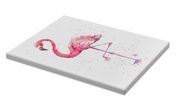 Posterlounge Leinwandbild Sillier Than Sally, Fancy Flamingo, Mädchenzimmer Skandinavisch Malerei