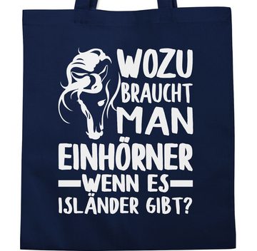 Shirtracer Umhängetasche Wozu braucht man Einhörner, wenn es Isländer gibt?, Pferd