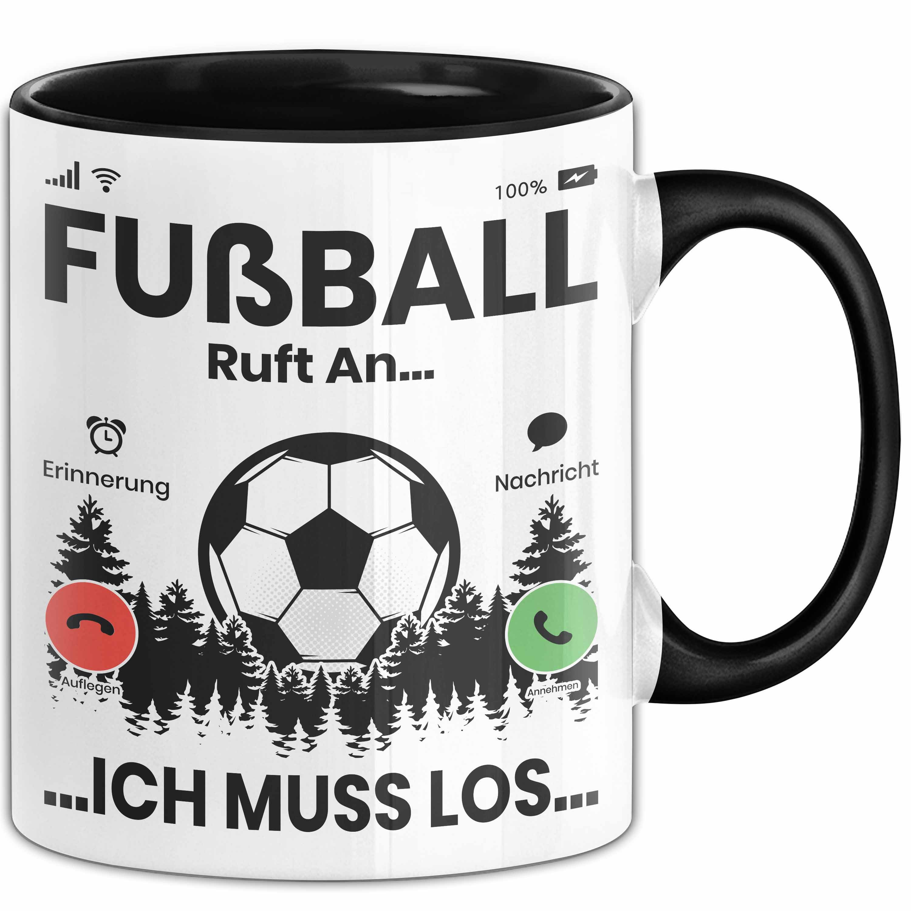 Trendation Tasse Fussballer Tasse Geschenk Fussballspieler Geschenkidee Fußball Ruft An