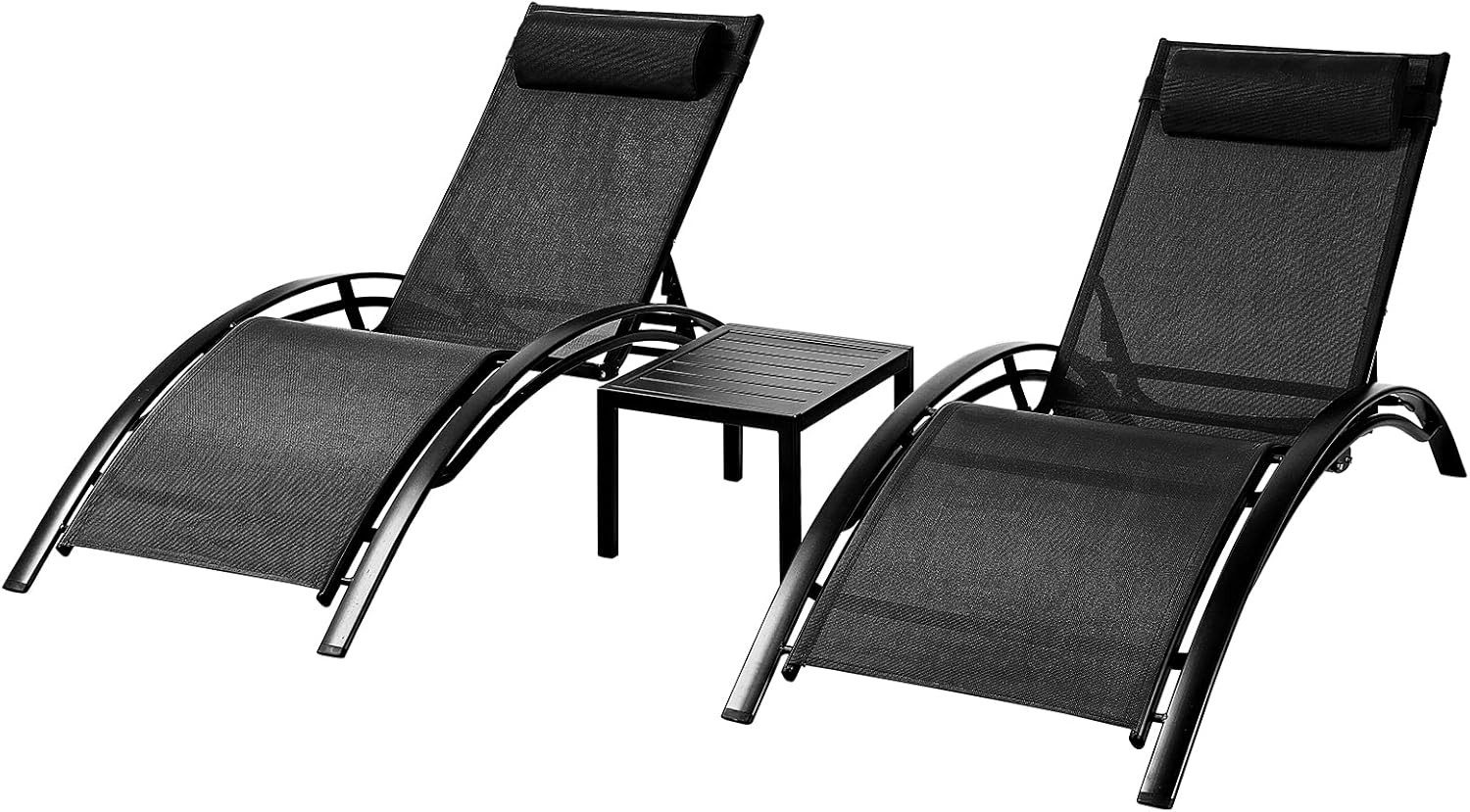 TLGREEN Gartenliege 2er Aluminium Sonnenlieg mit günstig online kaufen