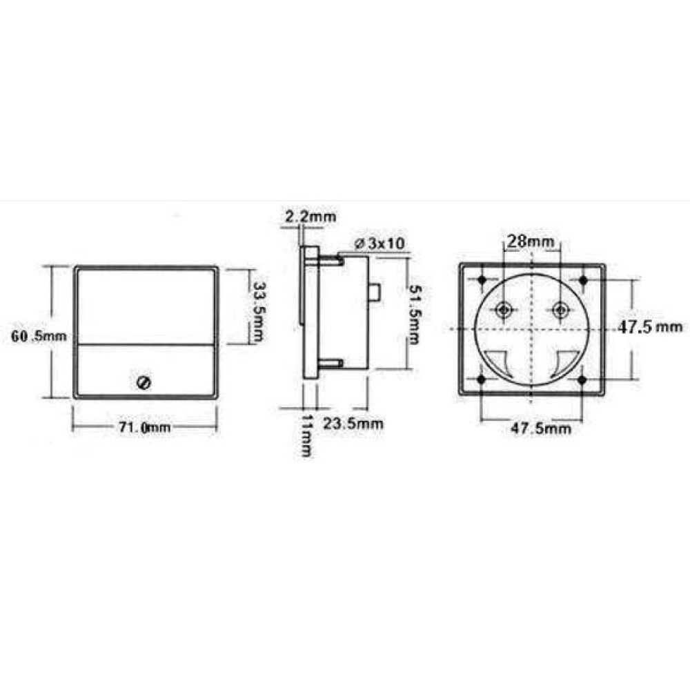 Velleman Strommessgerät Drehspulpanelmeter zum Einbau in elektronische Instrumente, Schalttafe, 1-tlg.