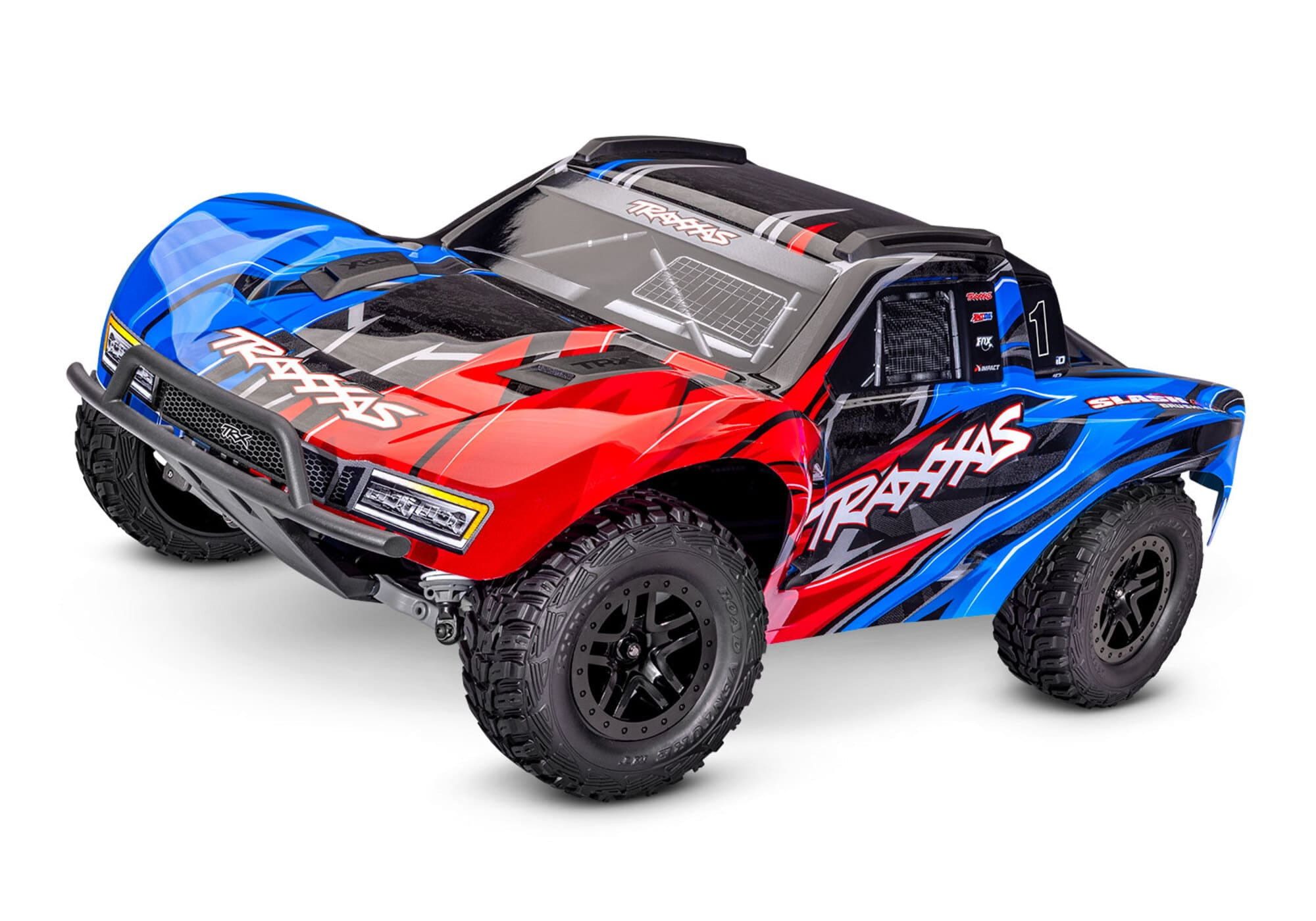 Traxxas RC-Buggy TRAXXAS Slash 1/10 4x4 Short-Course rot RTR VX3 Brushless
